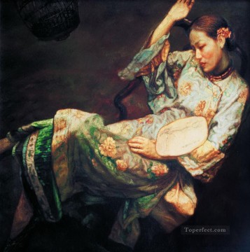 中国 Painting - 酔った美女中国人チェン・イーフェイ